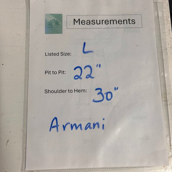 Armani long sleeve striped button-up shirt in blue and gray Size L - Picture 7 of 8